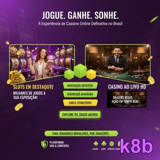 Aplicativo k8b com telas do aplicativo no celular