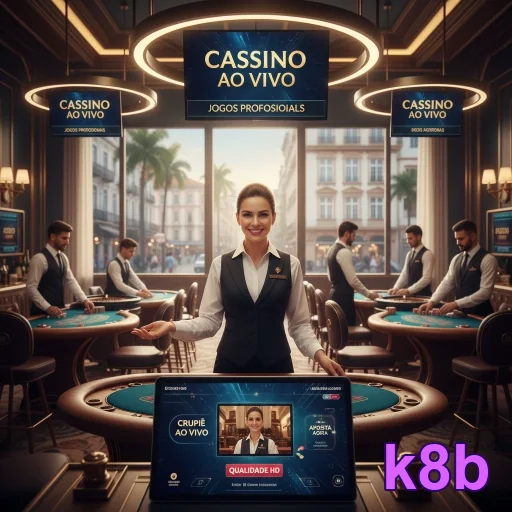 Tela da plataforma k8b no celular com navegação simples