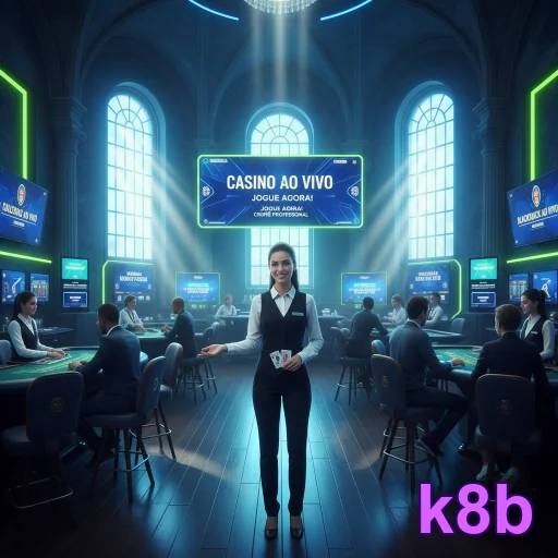 Tela mobile da k8b com navegação segura e intuitiva